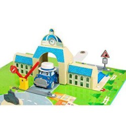 Kitap Kasaba Belediye Binası Oyun Seti Musty Araç Figürlü - Robocar Poli