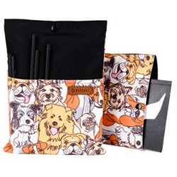 Kitap Kılıfı Çıtçıtlı Kese Su Geçirmez - Portre Köpekler - BCOVERART