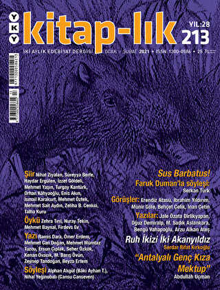Kitap-lık Dergisi Sayı: 213 Ocak-Şubat 2021 - 1