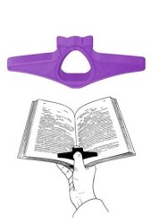 Kitap Okuma Yüzüğü Kedi Modelli - Mor - Bcoverart