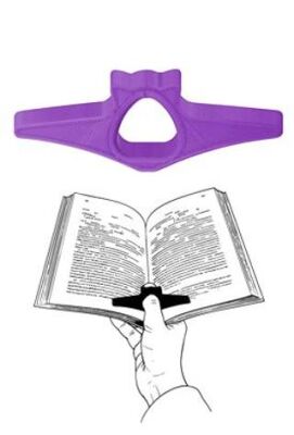 Kitap Okuma Yüzüğü Kedi Modelli - Mor - 1