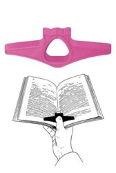 Kitap Okuma Yüzüğü Kedi Modelli - Pembe - Bcoverart