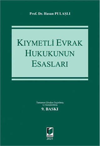 Kıymetli Evrak Hukukunun Esasları - Adalet Yayınevi