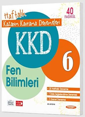 Kurmay Yayınları KKD 6. Sınıf Fen Bilimleri Haftalık Kazanım Kavrama Denemeleri - 1