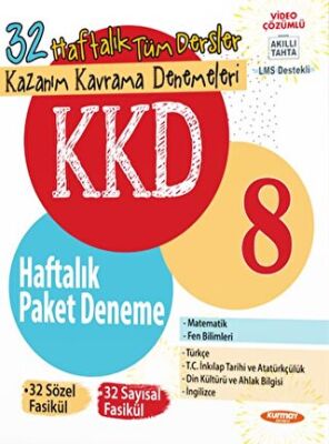 Kurmay Yayınları KKD 8. Sınıf Tüm Dersler Haftalık Paket Deneme 64 Fasikül+32 Optik - 1
