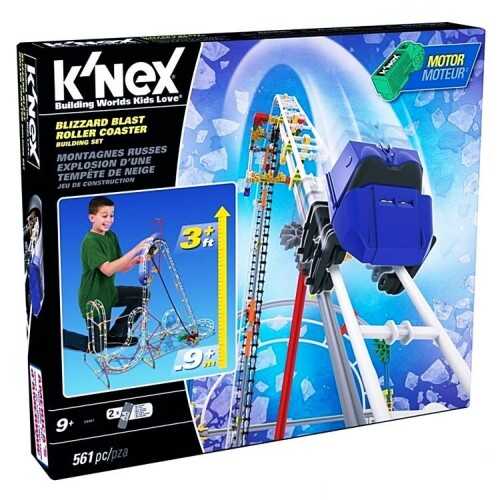 K'NEX Blizzard Blast Roller Coaster Set Motorlu 