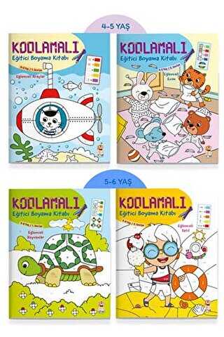 Kodlamalı Eğitici Boyama Kitabı 4-6 Yaş 4 Kitap Takım - Sincap Kitap