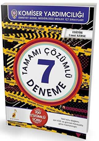 Komiser Yardımcılığı 7 Çözümlü Deneme Sınavı 2018 - Pelikan Tıp Teknik Yayıncılık