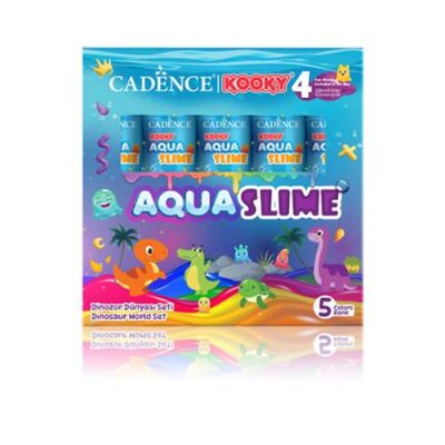 Kooky Aquaslıme Dinazor Dünyası Seti 5X90Ml - 1