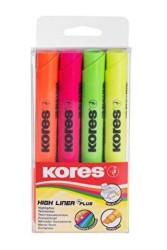 Kores Neon Fosforlu Kalem 4 Renk 36040 - Kores