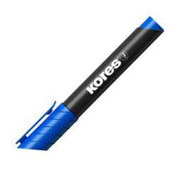 Kores Permanent Markör Kesik Uçlu Mavi - Kores