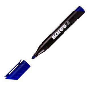 Kores Permanent Markör Yuvarlak Uçlu Mavi - 1