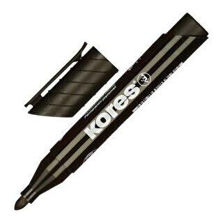 Kores Permanent Markör Yuvarlak Uçlu Siyah - 1