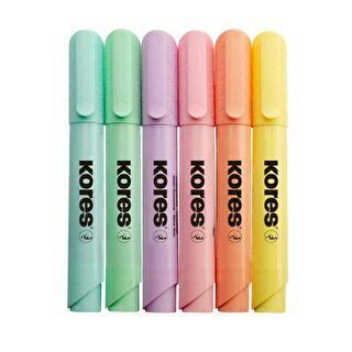 Kores Plus Pastel Fosforlu Kalem 6 Renk 36060 - 1