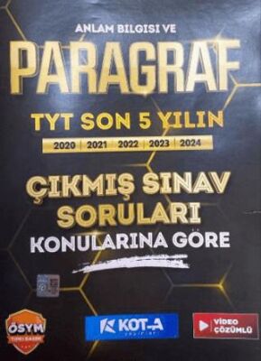 Anlam Bilgisi ve Paragraf Son 5 Yıl Çıkmış Sorular - 1