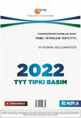 Kota Yayınları TYT 2022 Tıpkı Basım - 1