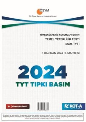 Kota Yayınları TYT 2024 Tıpkı Basım - 1