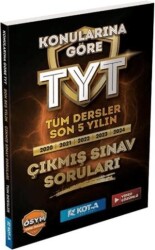 TYT Tüm Dersler Konularına Göre Son 5 Yılın Çıkmış Sınav Soruları - Kota Yayınları