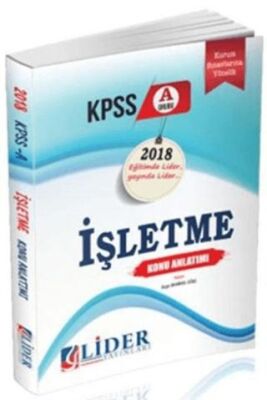Lider Yayınları KPSS A Grubu İşletme Konu Anlatımı - 1