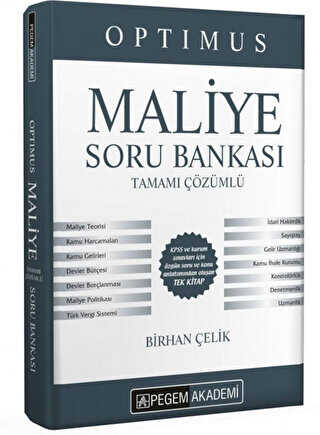 Pegem Akademi Yayıncılık KPSS A Grubu Optimus Maliye Tamamı Çözümlü Soru Bankası - 1