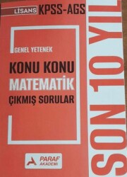 KPSS AGS Genel Yetenek Konu Konu Matematik Çıkmış Sorular Son 10 Yıl - Paraf Akademi