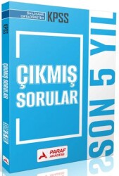 KPSS - AGS Ön Lisans - Ortaöğretim Tıpkı Basım Son 5 Yıl Çıkmış Sorular - Paraf Akademi