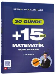 KPSS DGS ALES AGS 30 Günde Matematik +15 Net Soru Bankası - Zorlu Eğitim
