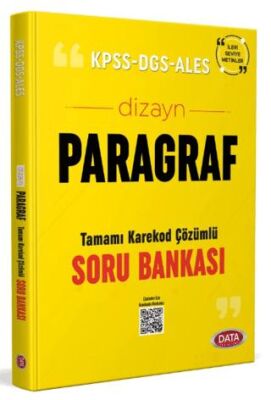 KPSS ALES DGS Dizayn Yeni Nesil Sorularla Paragraf Soru Bankası - 1