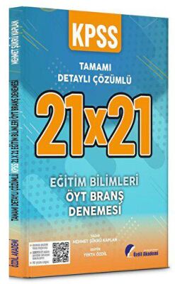 Özdil Akademi Yayınları KPSS Eğitim Bilimleri Öğretim Yöntem Teknikleri 21x21 Deneme PDF Çözümlü - 1