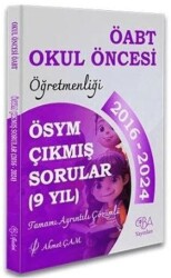 ÖABT MEB-AGS Okul Öncesi Öğretmenliği Çıkmış Sorular Son 9 Yıl Çözümlü - CBA Akademi