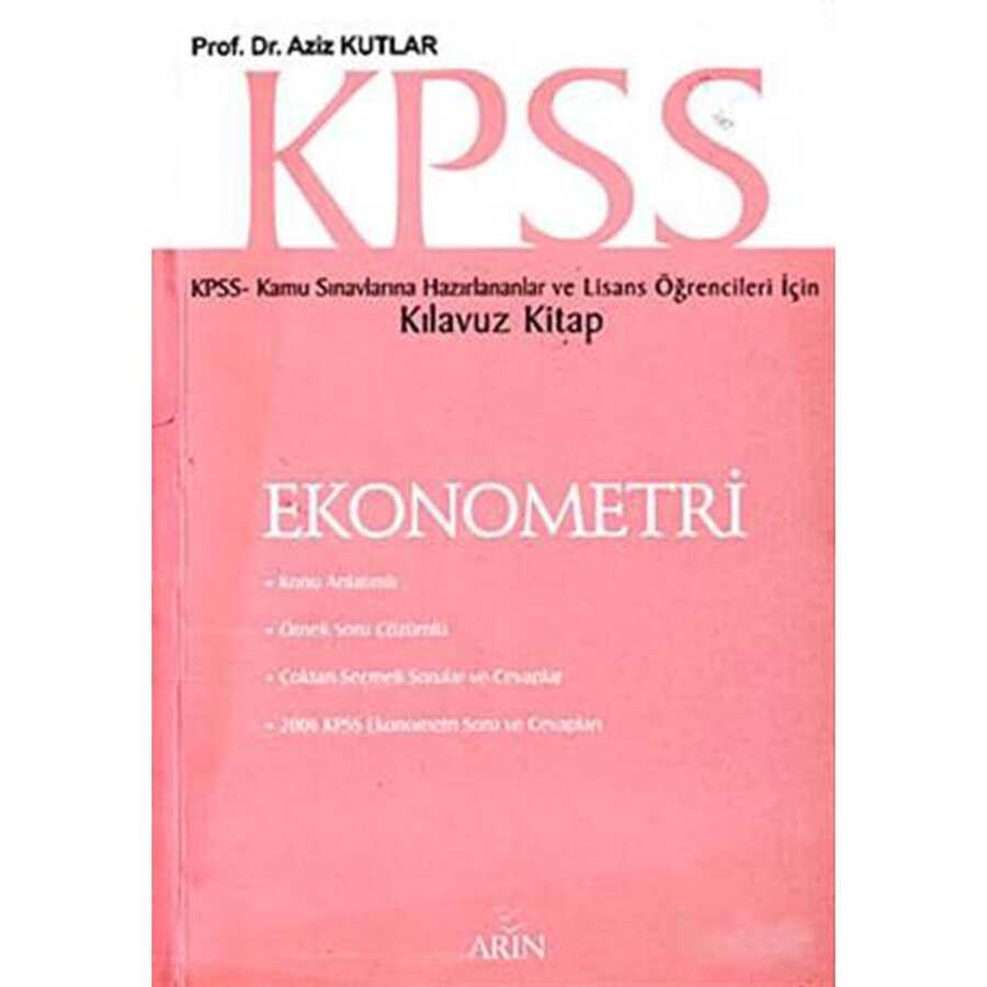 Arın Yayınları KPSS Ekonometri Kılavuz Kitap - 1