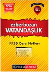 Pegem Akademi Yayıncılık KPSS Ezberbozan Vatandaşlık Ders Notları - Pegem Akademi Yayıncılık
