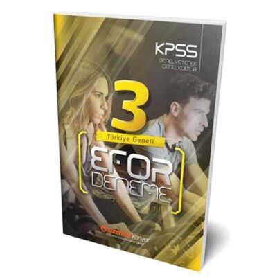 Uzman Kariyer Yayınları KPSS Genel Yetenek Genel Kültür Efor 3 Deneme Çözümlü Uzman - 1
