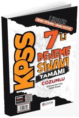 Lider Yayınları KPSS Genel Yetenek Genel Kültür 7 Deneme Dijital Çözümlü - 1