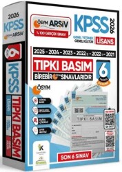 2026 KPSS Lisans ÖSYM Çıkmış Soru Tıpkı Basım 6lı Deneme Paketi Video Çözümlü Türkiye Geneli - Karakutu Yayın
