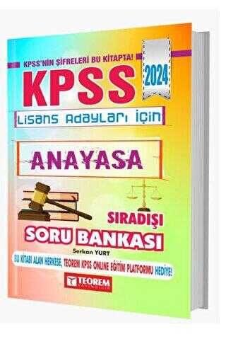Teorem Yayıncılık KPSS Lisans Anayasa Sıradışı Soru Bankası