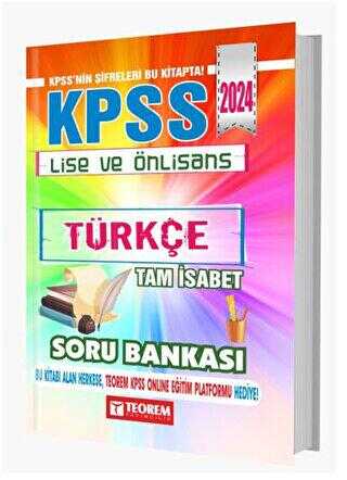 Teorem Yayıncılık KPSS Lise Ön Lisans Tam İsabet Türkçe Soru Bankası
