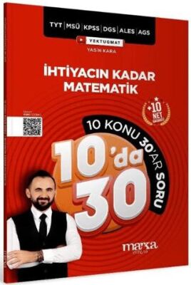 KPSS MEB-AGS YKS TYT MSÜ DGS ALES İhtiyacın Kadar Matematik 10 da 30 Konu Anlatımlı Soru Bankası Çöz - 1