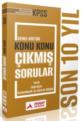 KPSS Ön Lisans Ortaöğretim Genel Kültür Konu Konu Çıkmış Sorular Son 10 Yıl - Paraf Akademi