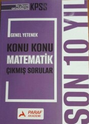 KPSS Ön Lisans Ortaöğretim Genel Yetenek Konu Konu Matematik Çıkmış Sorular Son 10 Yıl - Paraf Akademi