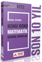 KPSS Ön Lisans Ortaöğretim Genel Yetenek Konu Konu Matematik Çıkmış Sorular Son 10 Yıl - Paraf Akademi