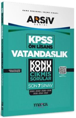 KPSS Ön Lisans Vatandaşlık Konu Konu Çıkmış Sorular Son 7 Sınav 2024 Dahil - 1