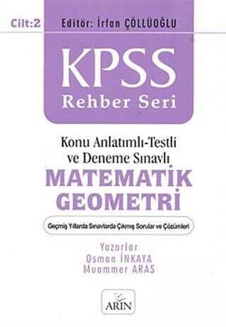 Arın Yayınları KPSS Rehber Seri - Matematik Geometri Cilt: 2