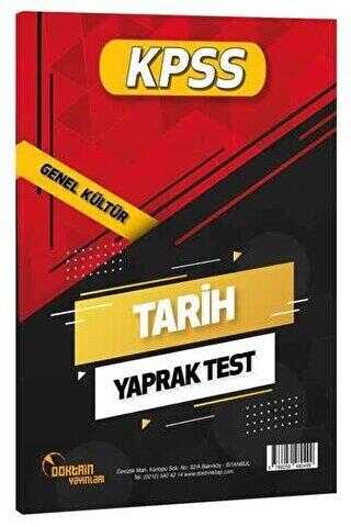 Doktrin Yayınları KPSS Tarih Yaprak Test - Doktrin Yayınları