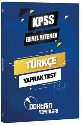 KPSS Türkçe Yaprak Test - 1