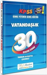 KPSS Vatandaşlık 30 Deneme Çözümlü CBA Yayınları - CBA Akademi