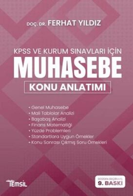 Temsil Kitap 2021 KPSS ve Kurum Sınavları İçin Muhasebe Konu Anlatımı - 1