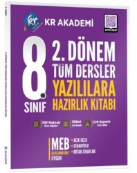 8. Sınıf 2. Dönem Tüm Dersler Yazılılara Hazırlık Kitabı - KR Akademi Yayınları