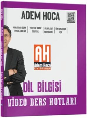Adem Hoca Tüm Sınavlar İçin Dil Bilgisi Video Ders Kitabı - 1