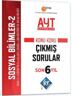 KR Akademi Yayınları AYT Sosyal Bilimler-2 Son 6 Yıl Konu Konu Çıkmış Sorular